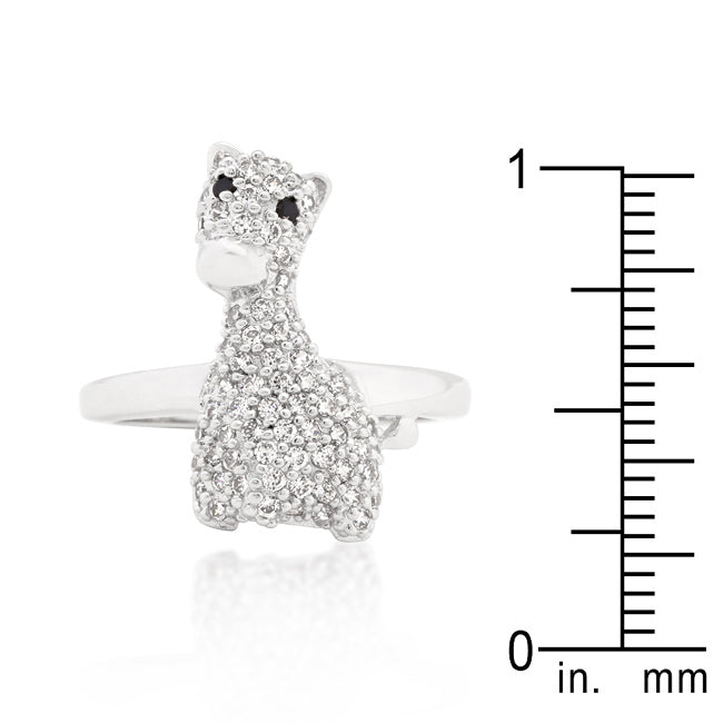 Smart Spark Modern Classic Cubic Zirconia Giraffe Ring - Friggin Jewelry Fashion