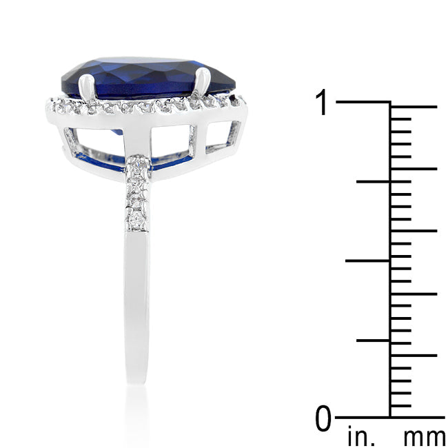 Heritage Form Modern Icon Sapphire Cubic Zirconia Drop Ring - Friggin Jewelry Fashion