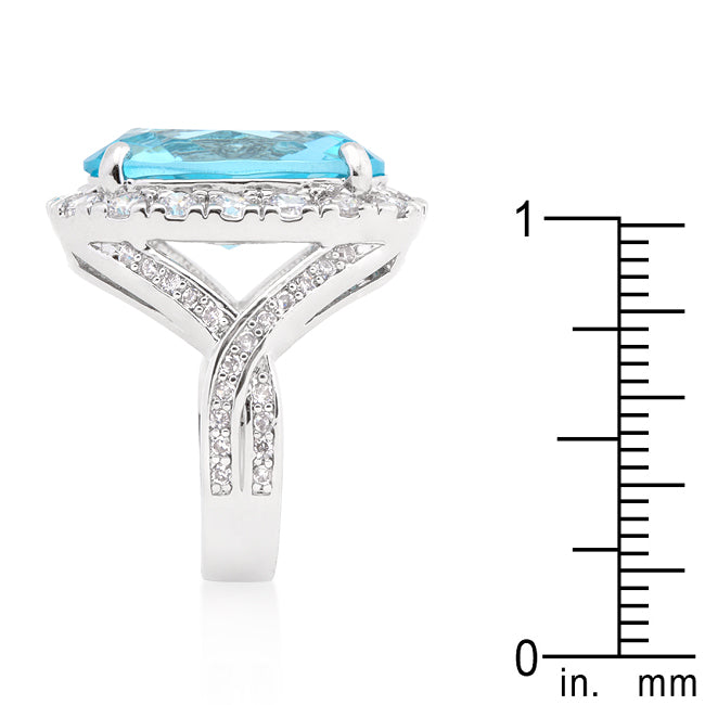 Alluring Whisper Heritage Edit Oval Blue Topaz Cocktail Ring - Friggin Jewelry Fashion