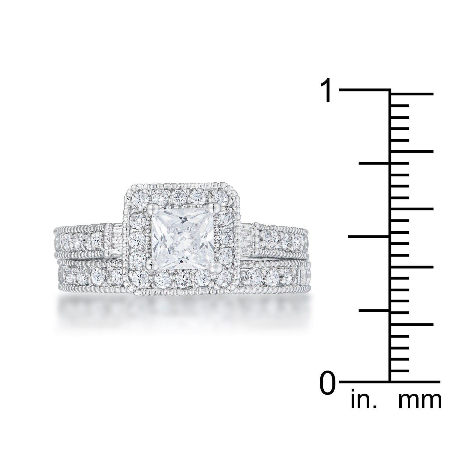 Bright Edge Studio Icon Art Deco Princess Cut Bridal Set - Friggin Jewelry Fashion