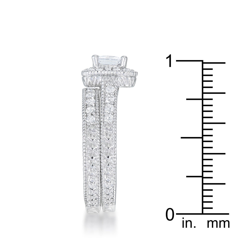 Bright Edge Studio Icon Art Deco Princess Cut Bridal Set - Friggin Jewelry Fashion