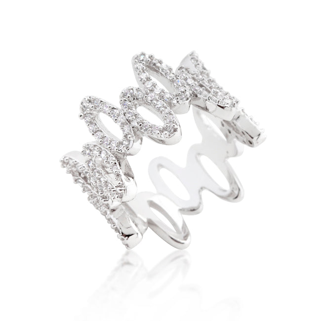 Irresistible Whisper Signature Edit Cubic Zirconia Oval Fashion Ring - Friggin Jewelry Fashion