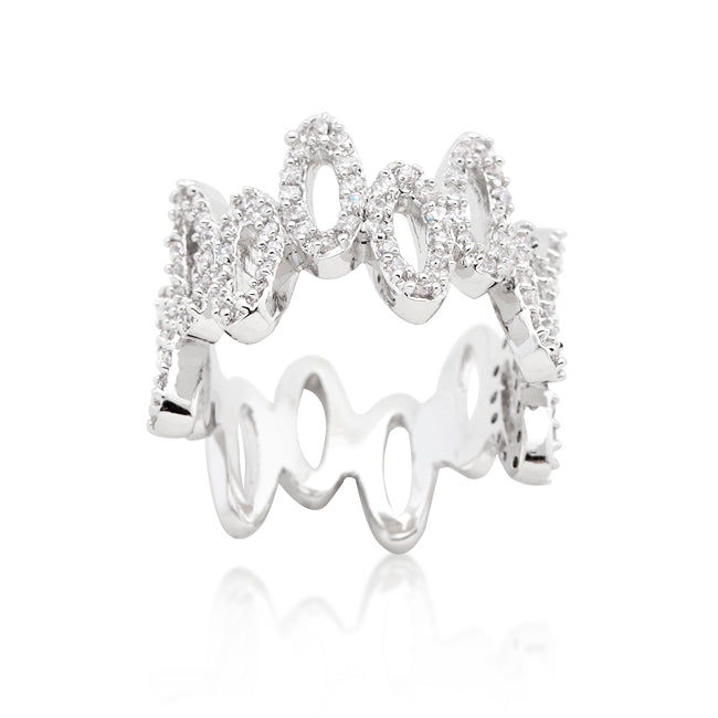 Irresistible Whisper Signature Edit Cubic Zirconia Oval Fashion Ring - Friggin Jewelry Fashion