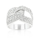 Striking Glow Modern Edit Cubic Zirconia Knot Ring - Friggin Jewelry Fashion Winter