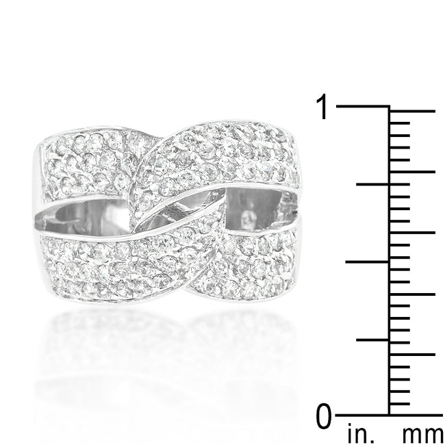 Striking Glow Modern Edit Cubic Zirconia Knot Ring - Friggin Jewelry Fashion Winter
