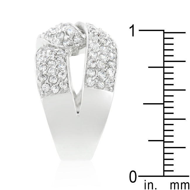 Striking Glow Modern Edit Cubic Zirconia Knot Ring - Friggin Jewelry Fashion Winter