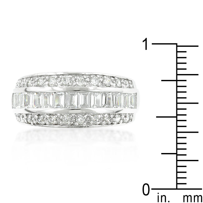 Couture Form Modern Series 3-Row Cubic Zirconia Band - Friggin Jewelry Fashion