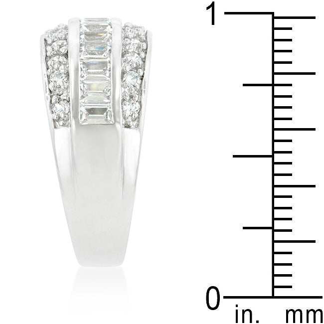 Couture Form Modern Series 3-Row Cubic Zirconia Band - Friggin Jewelry Fashion