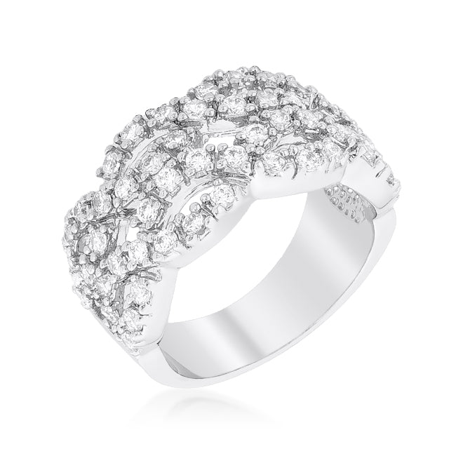 Irreverent Edge Cheeky Edit Braided CZ Cocktail Ring - Friggin Jewelry Fashion