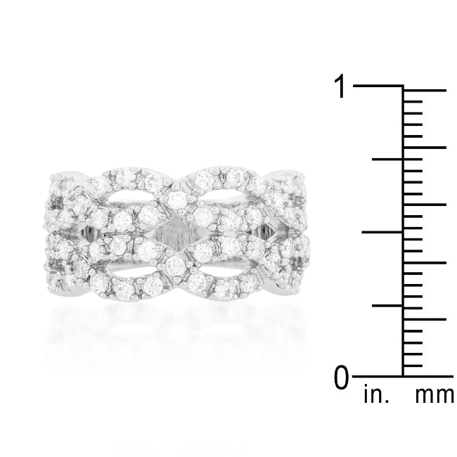 Irreverent Edge Cheeky Edit Braided CZ Cocktail Ring - Friggin Jewelry Fashion