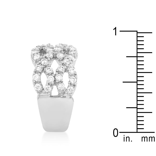 Irreverent Edge Cheeky Edit Braided CZ Cocktail Ring - Friggin Jewelry Fashion