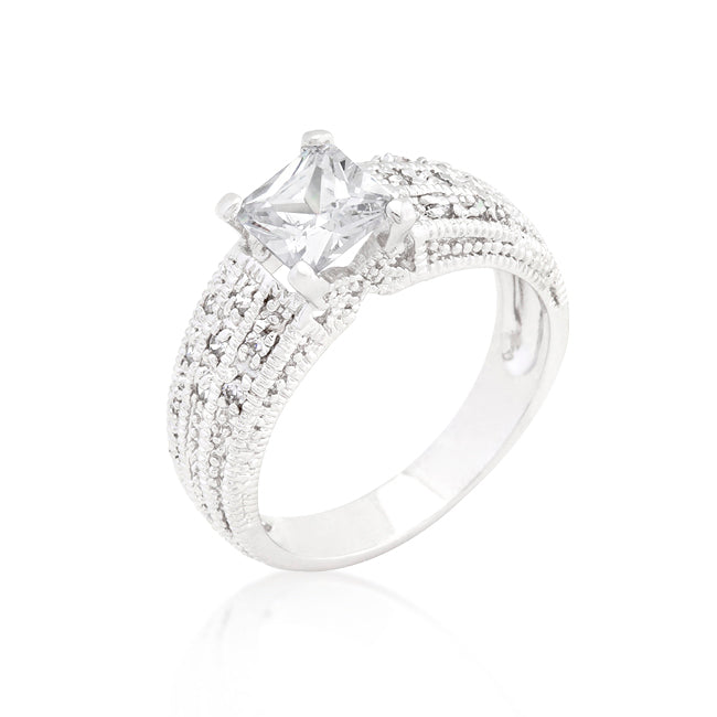 Witty Detail Studio Line Cubic Zirconia Princess Cut Ring - Friggin Jewelry Fashion