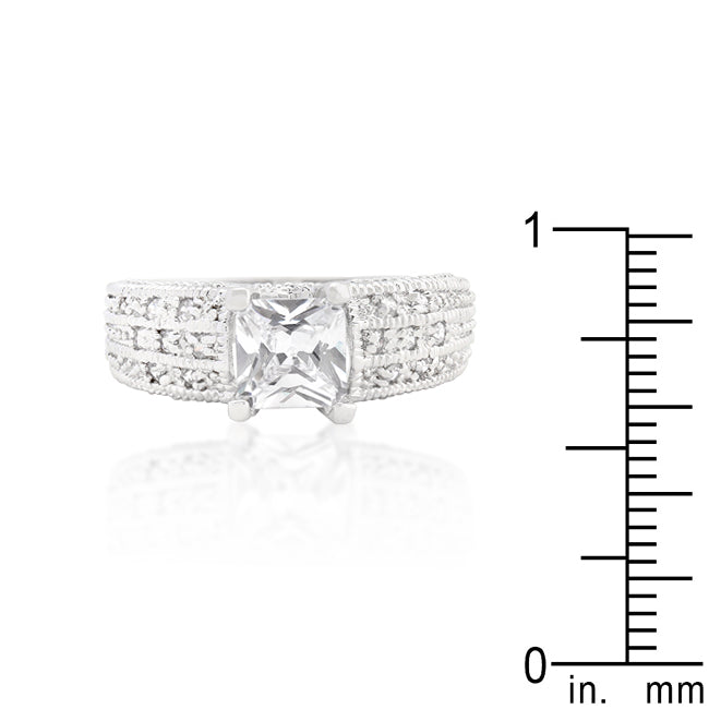 Witty Detail Studio Line Cubic Zirconia Princess Cut Ring - Friggin Jewelry Fashion