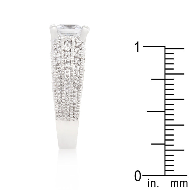 Witty Detail Studio Line Cubic Zirconia Princess Cut Ring - Friggin Jewelry Fashion