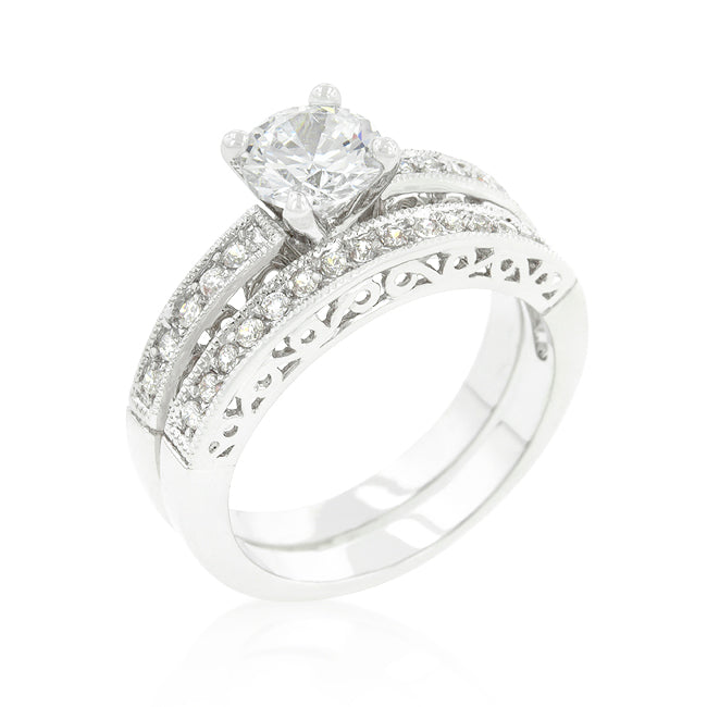 Timeless Edge Classic Series Filigree Engagement Set - Friggin Jewelry Fashion
