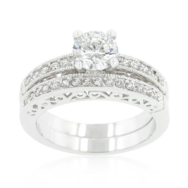 Timeless Edge Classic Series Filigree Engagement Set - Friggin Jewelry Fashion