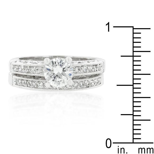 Timeless Edge Classic Series Filigree Engagement Set - Friggin Jewelry Fashion