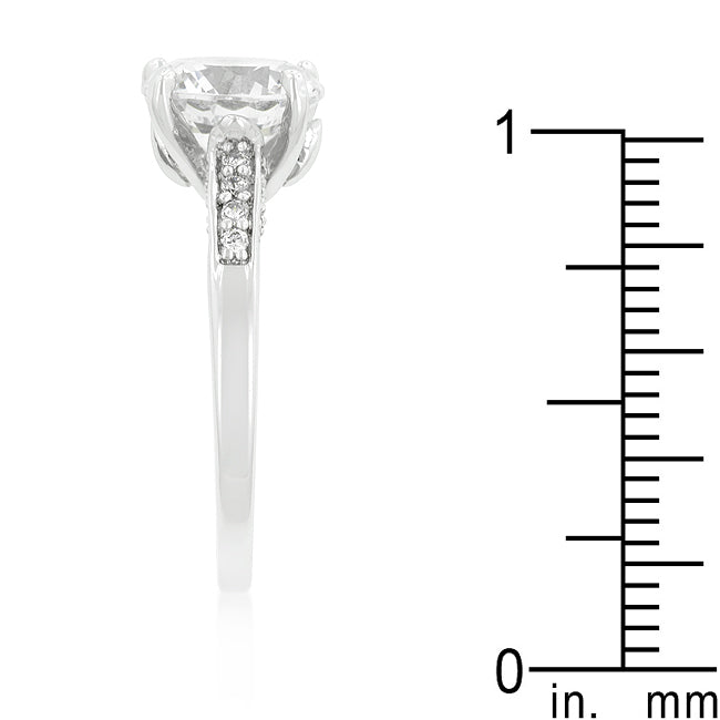 Pure Form Modern Series Contemporary Engagement Ring with Large Center Stone - Friggin Jewelry Fashion