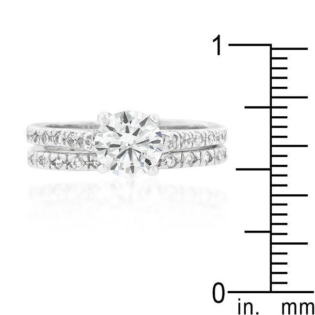 Radiant Spark Desired Edit Glistening Engagement Ring Set - Friggin Jewelry Fashion