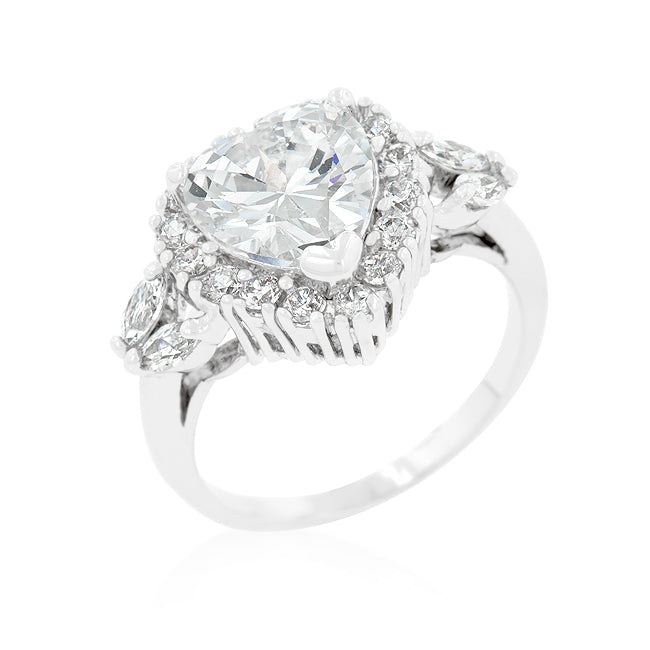 Daring Form Icon Series Heart Halo Engagement Ring - Friggin Jewelry Fashion