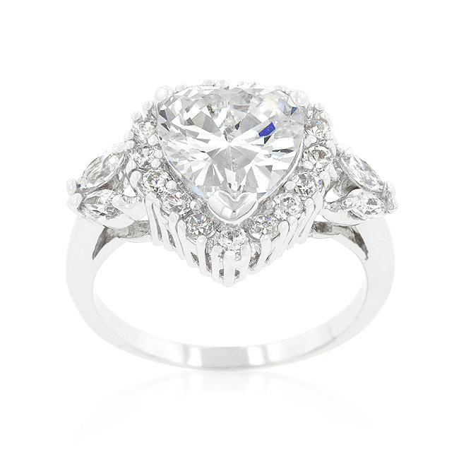 Daring Form Icon Series Heart Halo Engagement Ring - Friggin Jewelry Fashion