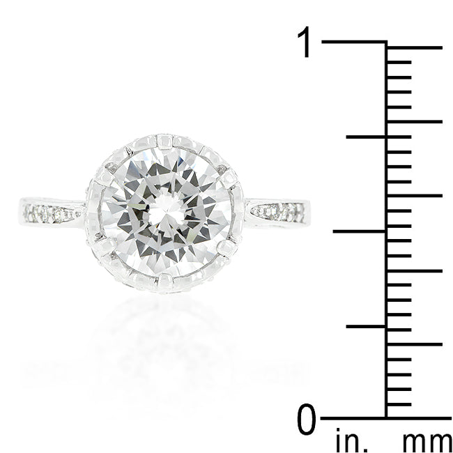 Regency Form Heritage Line Royal Crest Filigree Cubic Zirconia Ring - Friggin Jewelry Fashion