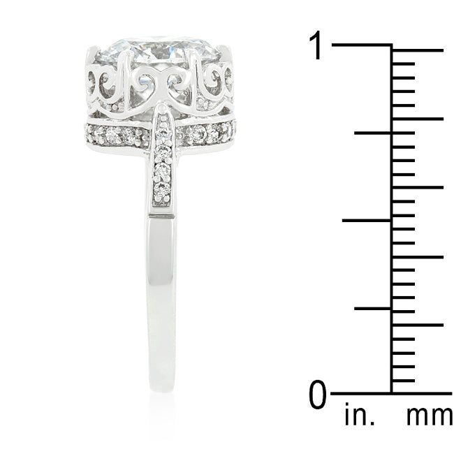 Regency Form Heritage Line Royal Crest Filigree Cubic Zirconia Ring - Friggin Jewelry Fashion