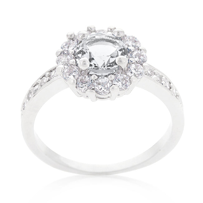 Smart Spark Modern Classic Bella Birthstone Engagement Ring in Clear - Friggin Jewelry Fashion