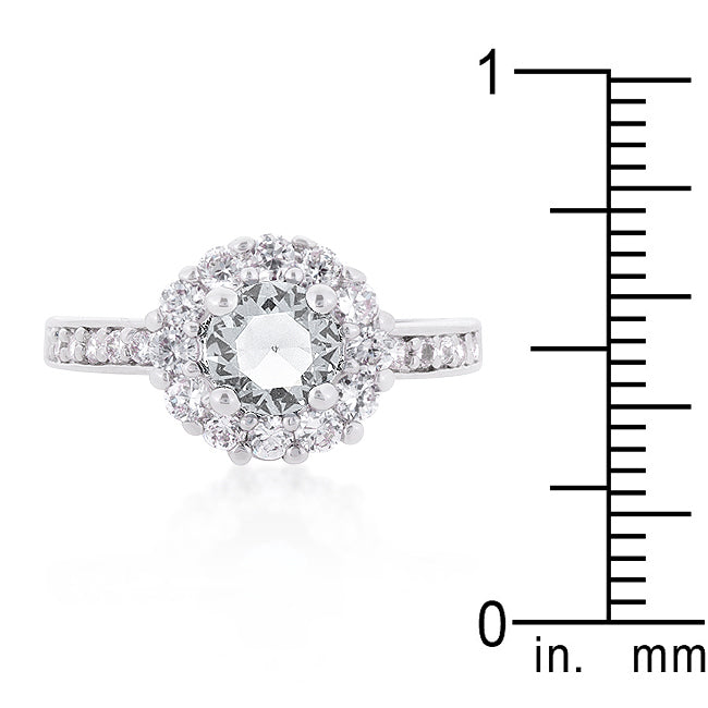 Smart Spark Modern Classic Bella Birthstone Engagement Ring in Clear - Friggin Jewelry Fashion