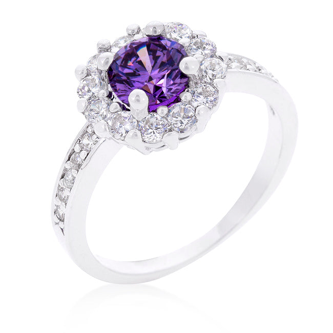 Refined Obsession Modern Edit Purple Halo Engagement Ring - Friggin Jewelry Fashion