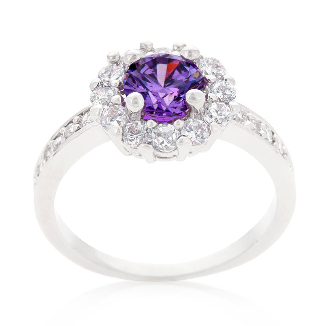 Refined Obsession Modern Edit Purple Halo Engagement Ring - Friggin Jewelry Fashion