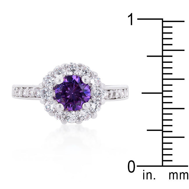 Refined Obsession Modern Edit Purple Halo Engagement Ring - Friggin Jewelry Fashion