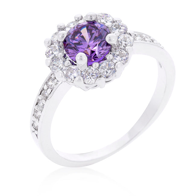Alluring Whisper Heritage Edit Lavender Halo Engagement Ring - Friggin Jewelry Fashion