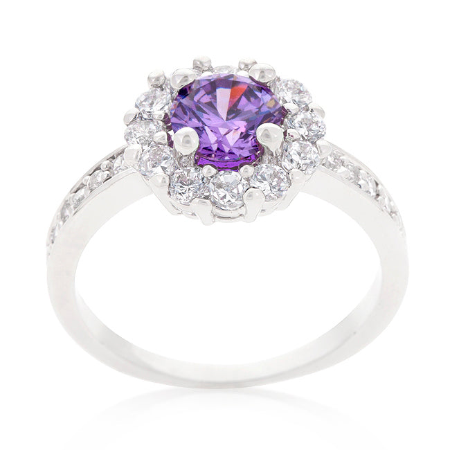 Alluring Whisper Heritage Edit Lavender Halo Engagement Ring - Friggin Jewelry Fashion