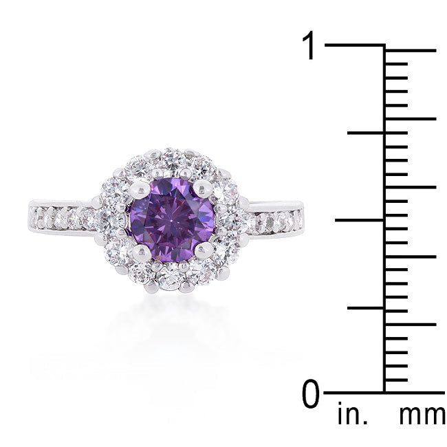 Alluring Whisper Heritage Edit Lavender Halo Engagement Ring - Friggin Jewelry Fashion