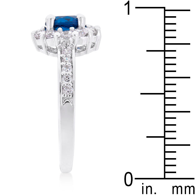 Bold Obsession Signature Line Sapphire Blue Halo Engagement Ring - Friggin Jewelry Fashion