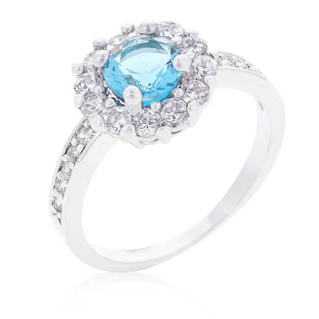 Coveted Spark Signature Edit Bella Birthstone Engagement Ring in Blue - Friggin Jewelry Fashion