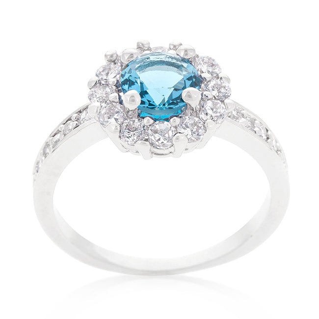 Coveted Spark Signature Edit Bella Birthstone Engagement Ring in Blue - Friggin Jewelry Fashion