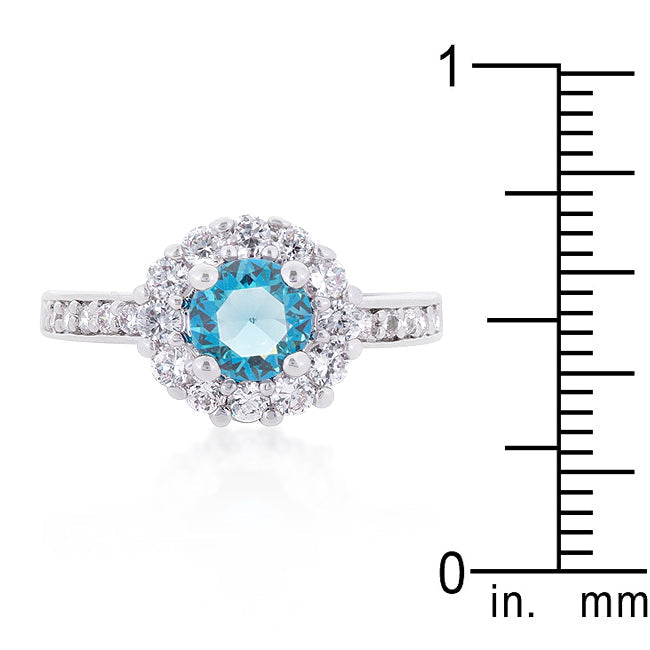 Coveted Spark Signature Edit Bella Birthstone Engagement Ring in Blue - Friggin Jewelry Fashion