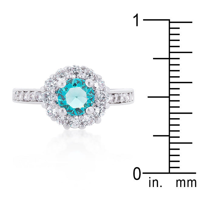 Classic Form Contemporary Edit Bella Birthstone Engagement Ring in Blue - Friggin Jewelry Fashion