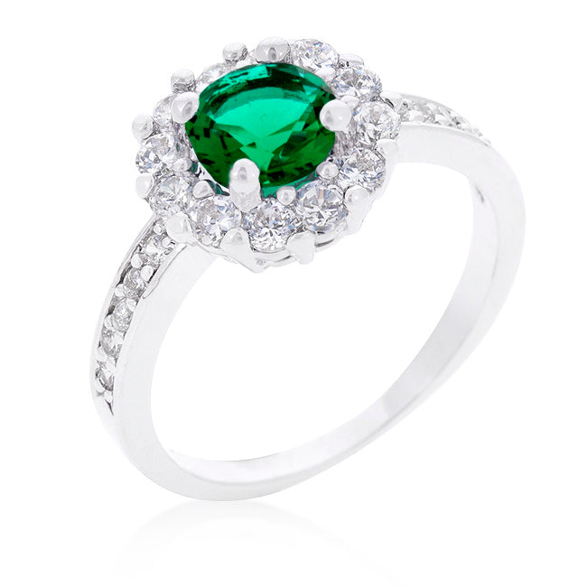 Essential Spark Refined Edit Bella Birthstone Engagement Ring in Green - Friggin Jewelry Fashion
