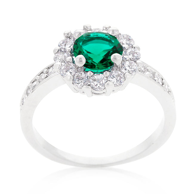 Essential Spark Refined Edit Bella Birthstone Engagement Ring in Green - Friggin Jewelry Fashion