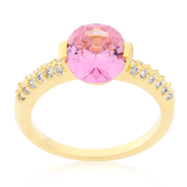 Twilight Drama Studio Edit Pink Oval Cubic Zirconia Engagement Ring - Friggin Jewelry Fashion