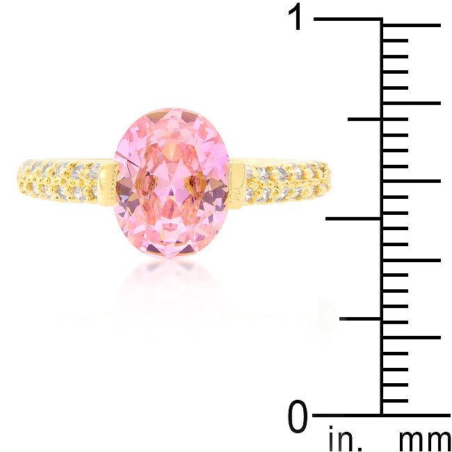 Twilight Drama Studio Edit Pink Oval Cubic Zirconia Engagement Ring - Friggin Jewelry Fashion