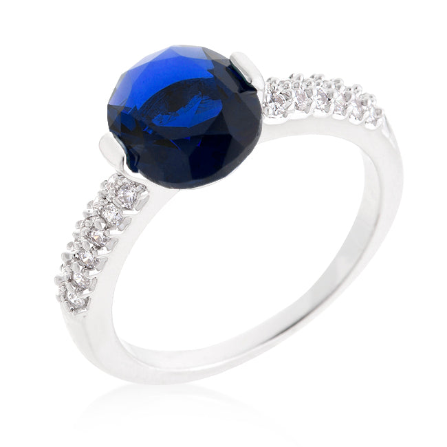Bright Edge Studio Icon Blue Oval Cubic Zirconia Engagement Ring - Friggin Jewelry Fashion