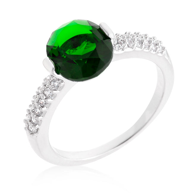 Fresh Spark Signature Icon Green Oval Cubic Zirconia Engagement Ring - Friggin Jewelry Fashion