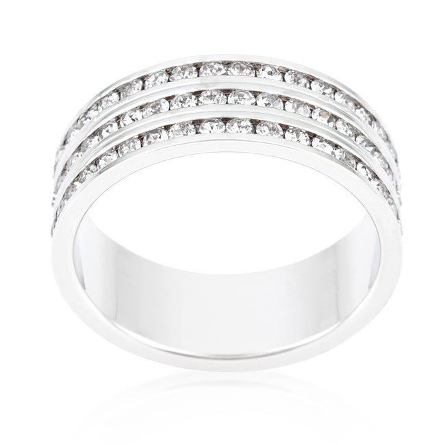Everyday Edge Signature Icon Triple Row Crystal Eternity Band - Friggin Jewelry Fashion