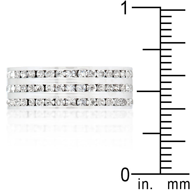 Everyday Edge Signature Icon Triple Row Crystal Eternity Band - Friggin Jewelry Fashion