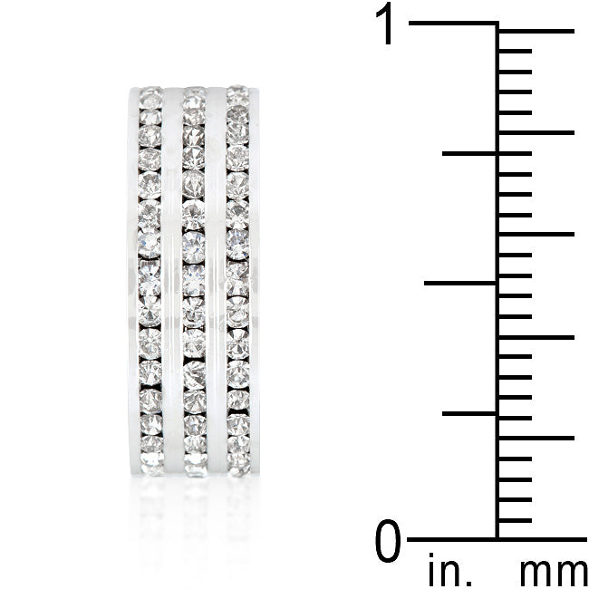 Everyday Edge Signature Icon Triple Row Crystal Eternity Band - Friggin Jewelry Fashion