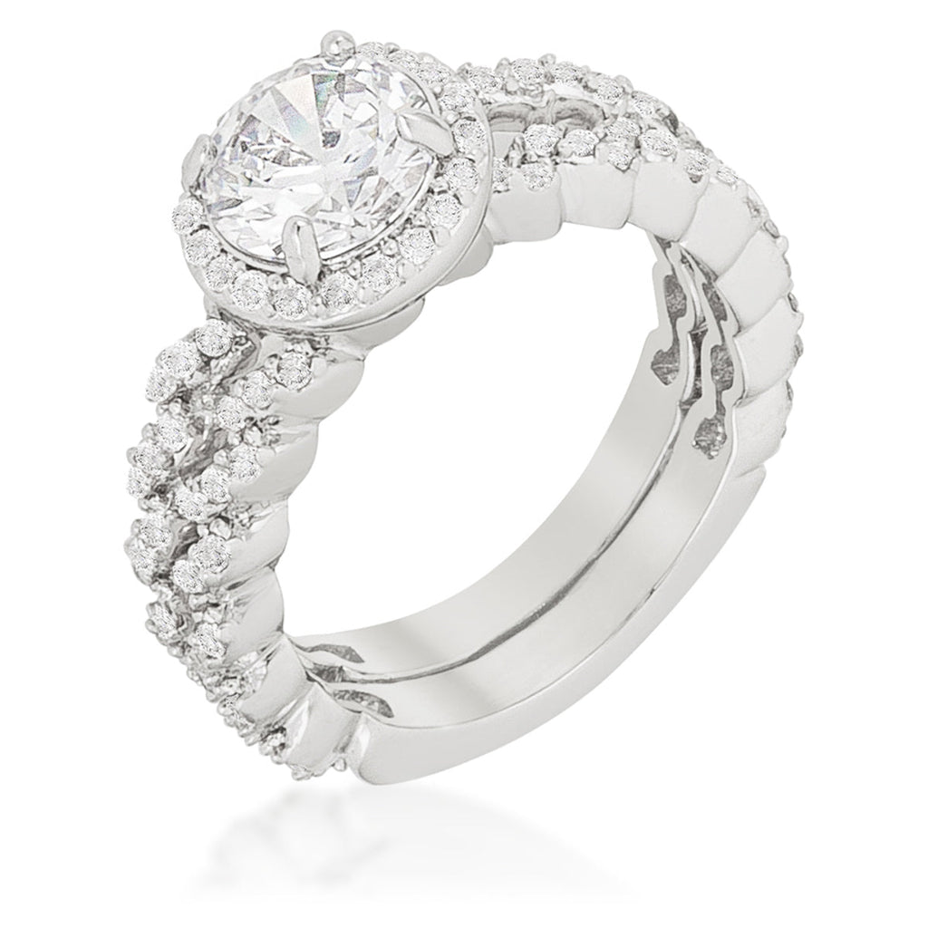 Covetable Icon Classic Line Zig Zag Wedding Set - Friggin Jewelry Fashion